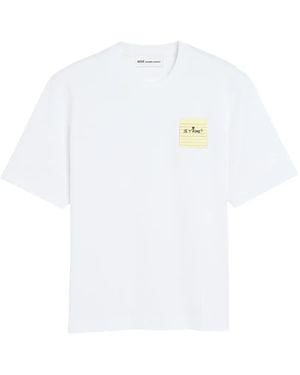 Ami Paris Cotton Post It "Je T'Aime" T-Shirt - White
