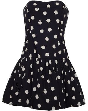 Cara Cara Polka-Dot Ruffled Dress - Black
