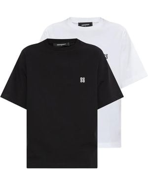 DSquared² Twee Katoenen T-Shirts Met Logoprint - Zwart