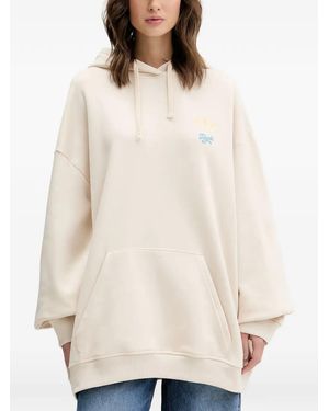 adidas Graphic-Print Drawstring Hoodie - Natural