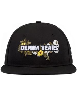 DENIM TEARS X New Era 9Fifty Floral Adjustable Cap - Black