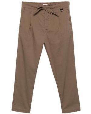 Officina 36 Pleated Drawstring-Waist Pants - Grey