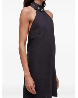 Osklen Embellished Halterneck Mini Dress - Black