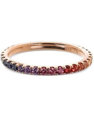 Lisa Nik 18Kt Rose Sapphire Ring - White