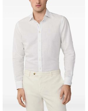 Hackett Camisa Con Cuello De Pico - Blanco