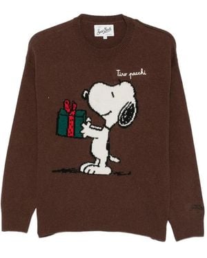 MC2 Saint Barth X Peanuts Snoopy-Intarsia Knit Jumper - Brown