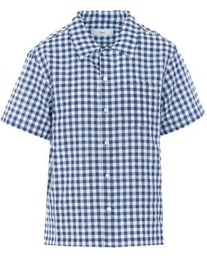 DUNST Holiday Check Shirt - Blue