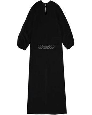 Fortela Gilberte Balloon-Sleeve Maxi Dress - Black