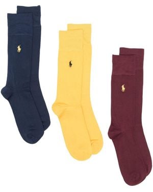 Polo Ralph Lauren Polo Pony Socks (Pack Of Three) - Blue