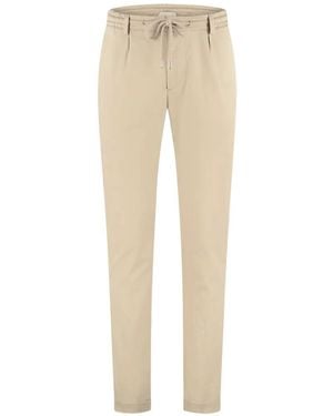 Aurélien Drawstring Elasticated-Waistband Pants - Natural