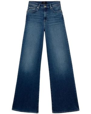 7 For All Mankind Wide-Leg Jeans - Blue