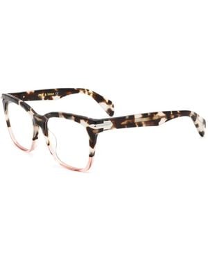 Rag & Bone Tortoiseshell-Effect Square-Frame Glasses - White