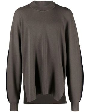 Homme Plissé Issey Miyake Crew-Neck Wool Jumper - Grey