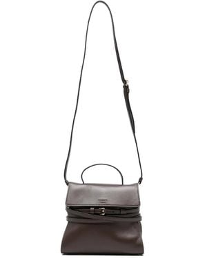 Moschino Buckle Leather Mini Bag - White