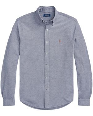 Polo Ralph Lauren Camicia Con Ricamo Polo Pony - Blu