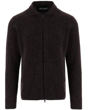Tagliatore Zip-Up Collared Jacket - Black