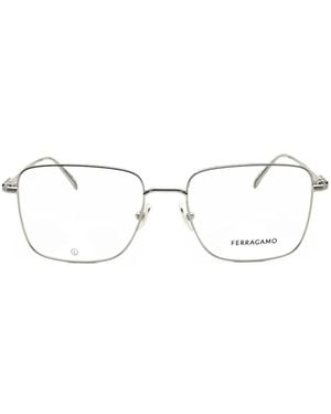 Ferragamo Rectangle-Frame Glasses - White
