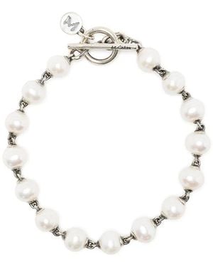 M. Cohen Bracelet En Chaîne À Perles - Blanc