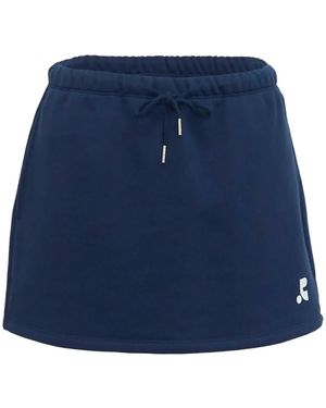 Rest&Recreation Logo-Print Drawstring Skirt - Blue