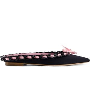 Giambattista Valli Slipper Mit Schleife - Weiß