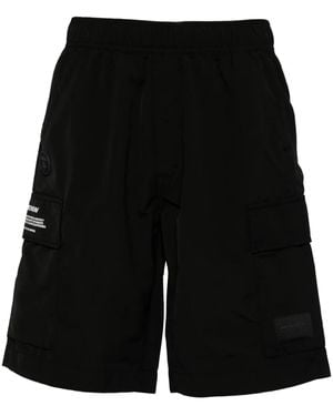 Aape By A Bathing Ape Logo-Appliqué Cargo Shorts - Black
