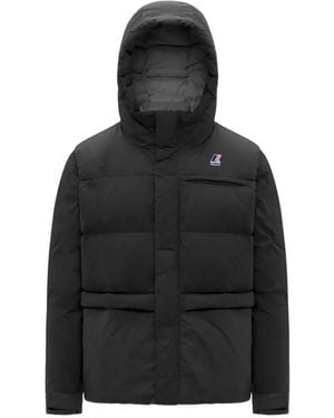 K-Way Hooded Padded Jacket - Black