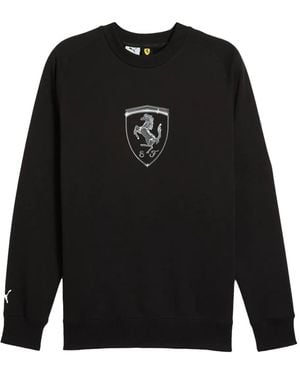 PUMA X Scuderia Ferrari Shield-graphic Cotton Sweatshirt - ブラック