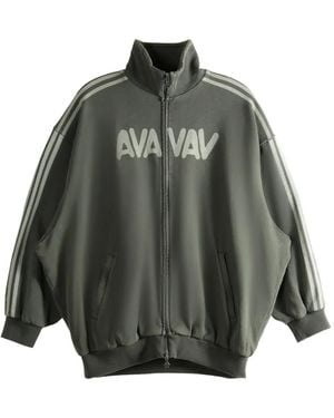 adidas Stripe-Detail Zip-Up Jacket - Grey