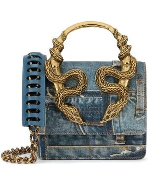 Roberto Cavalli Serpentine Tote Bag - Blue