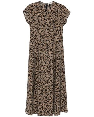 Marc O' Polo Floral-Print Cap-Sleeve Dress - Natural