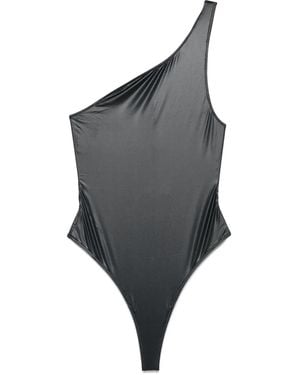 Maison Close Asymmetrischer Splash Badeanzug - Grau