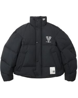 Maison Mihara Yasuhiro Logo-Detail Puffer Jacket - Blue