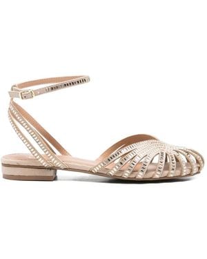 Exe' Lola Embellished Sandals - Natural