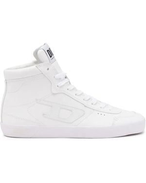 DIESEL S-Leroji Mid Leather High-Top Sneakers - White
