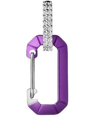 Eera Petite Boucle D'Oreille Chiara En Or Blanc 18Ct À Diamants - Rose