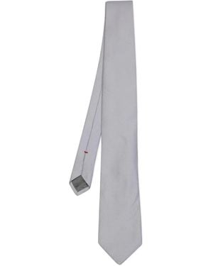 Dell'Oglio Textured Oxford Tie - White