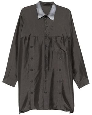 Yohji Yamamoto R-Button Shirt - Grey