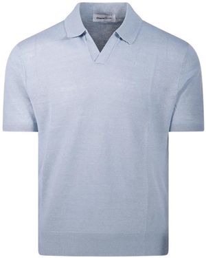 Diana Studio V-Neck Polo Shirt - Blue