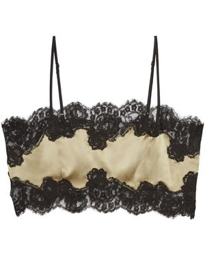 Fleur du Mal Lace Bandeau Top - Black