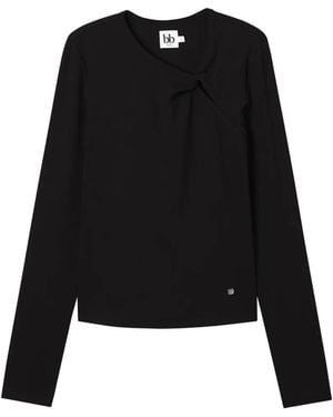 B+ AB Twisted Cut-Out Top - Black