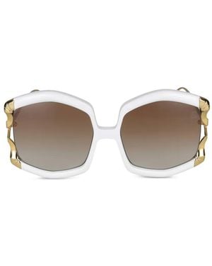 Anna Karin Karlsson Geometric-Frame Sunglasses - White