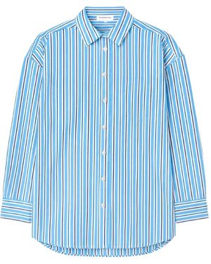Frankie Shop Oana Cotton Padded Shirt - Blue