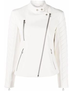 Ferragamo Biker Leather Jacket - White