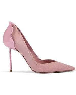 Le Silla Petalo Suede Court Shoes - Pink
