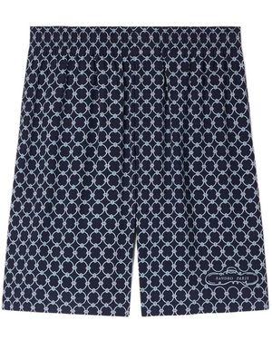 Sandro Link Print Flowy Shorts - Blue
