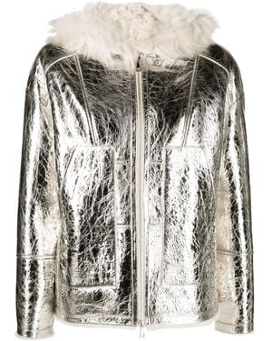 Yves Salomon Giacca Con Effetto Metallizzato