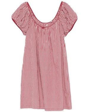 Doen Julia Mini-Jurk Met Gingham Ruit - Roze