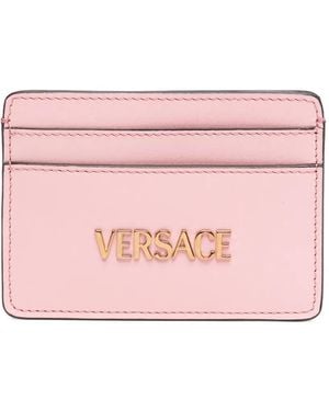 Versace Logo-Tag Card Holder - Pink