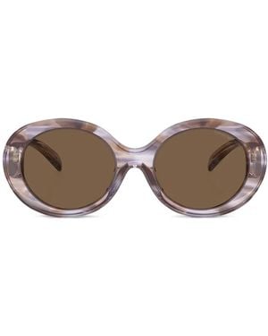 Emporio Armani Round-Frame Sunglasses - Brown
