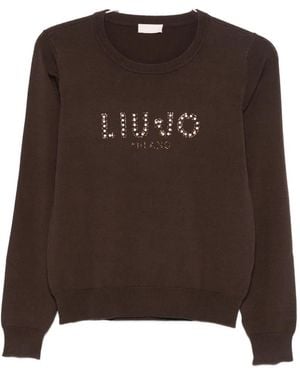 Liu Jo Logo-embellished Jumper - ブラウン
